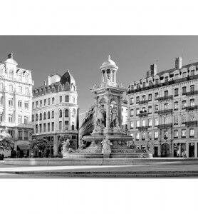 TABLEAU DÉCORATION DE BUREAU D'ENTREPRISE SQUARE DES JACOBINS À LYON NOIR ET BLANC