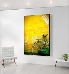 Grand Tableau Bicyclette verte