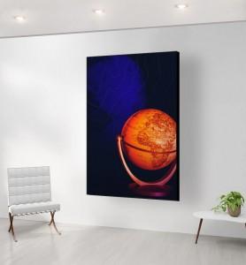 GRAND TABLEAU GLOBE COULEUR