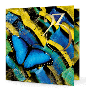 Carte de vœux papillons.