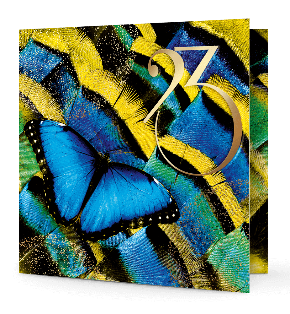 Carte de vœux papillons.
