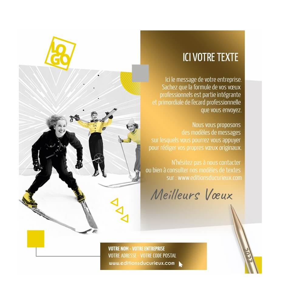 Ecard fixe sport d'hiver.