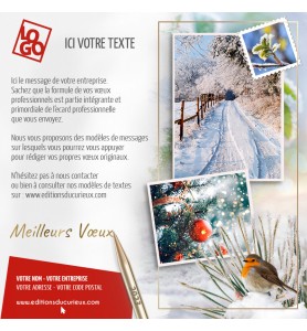 Ecard fixe Noël enneigé.