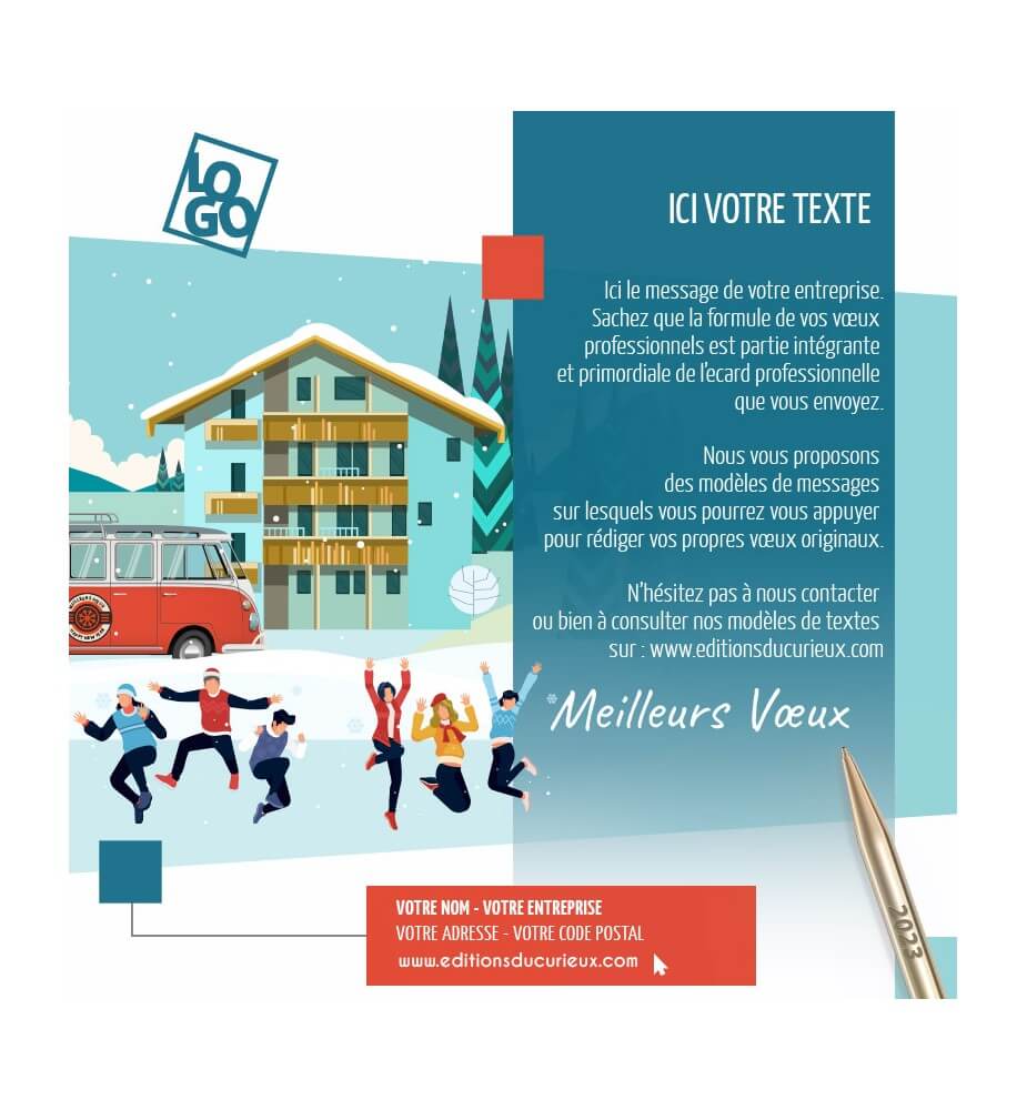 Ecard fixe retrouvailles sous la neige.