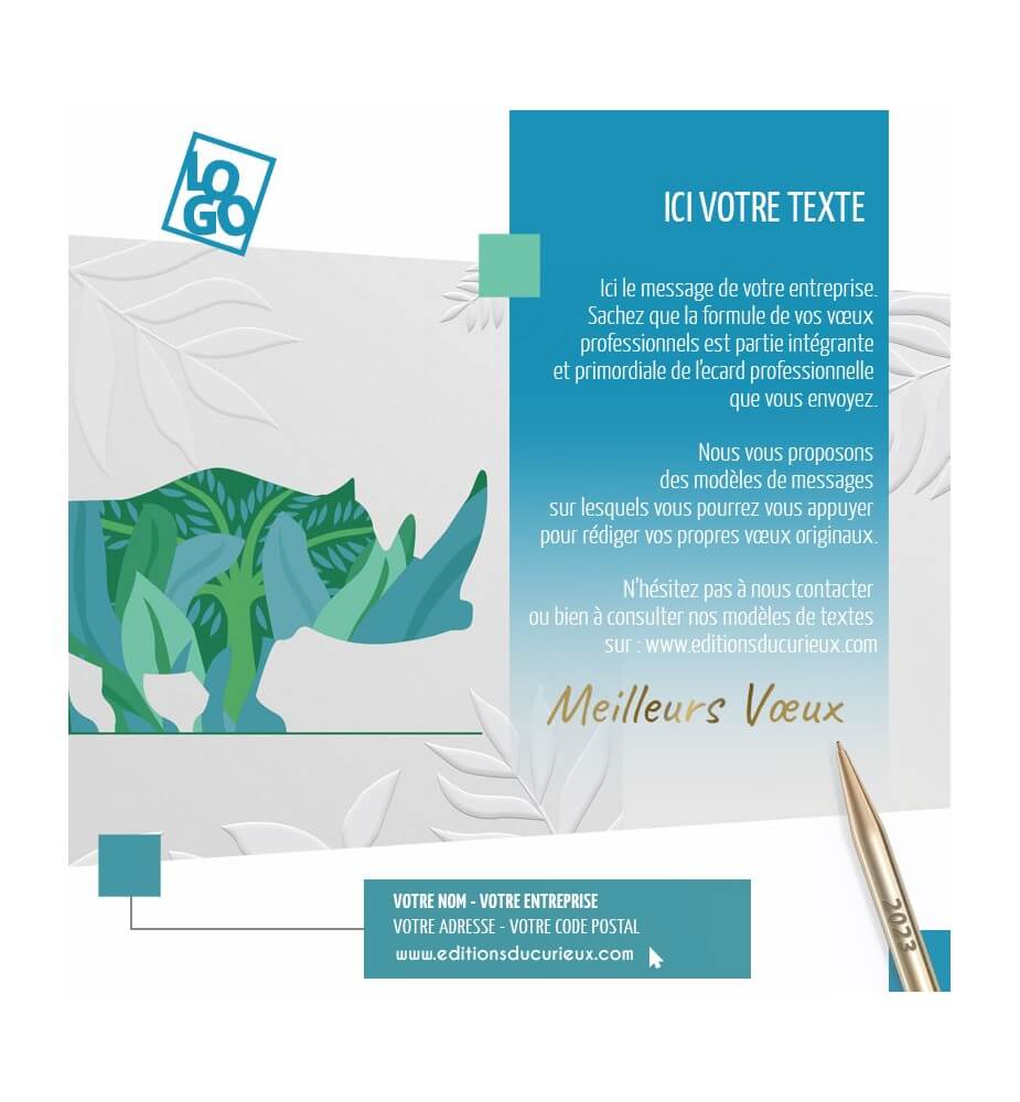 Carte virtuelle fixe rhinocéros.