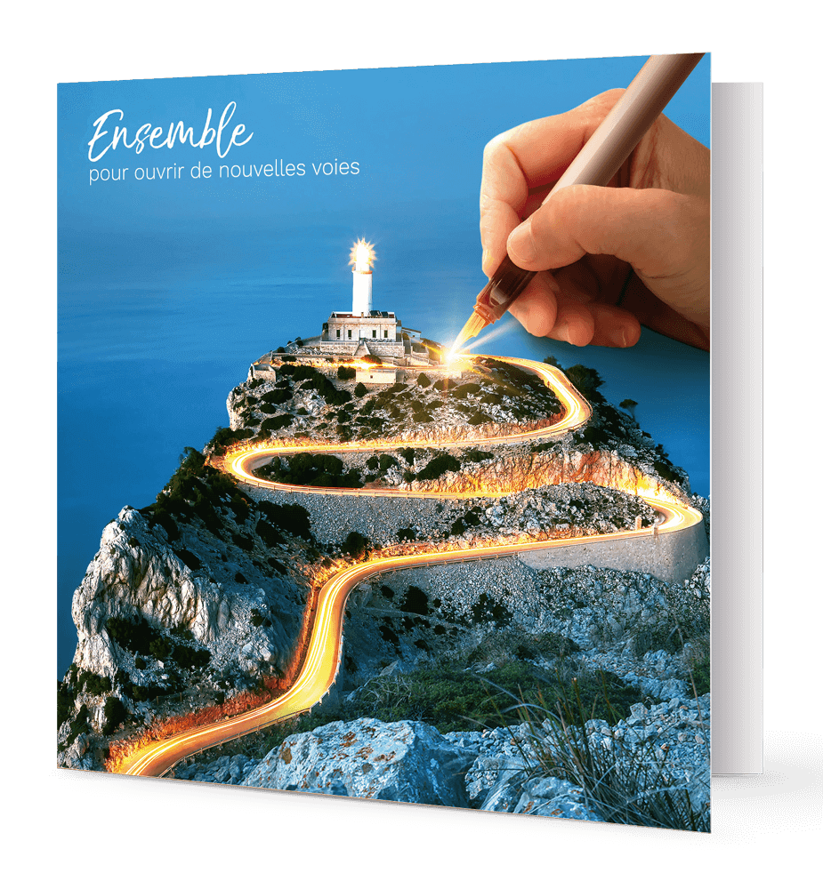 carte de vœux voyons plus loin.