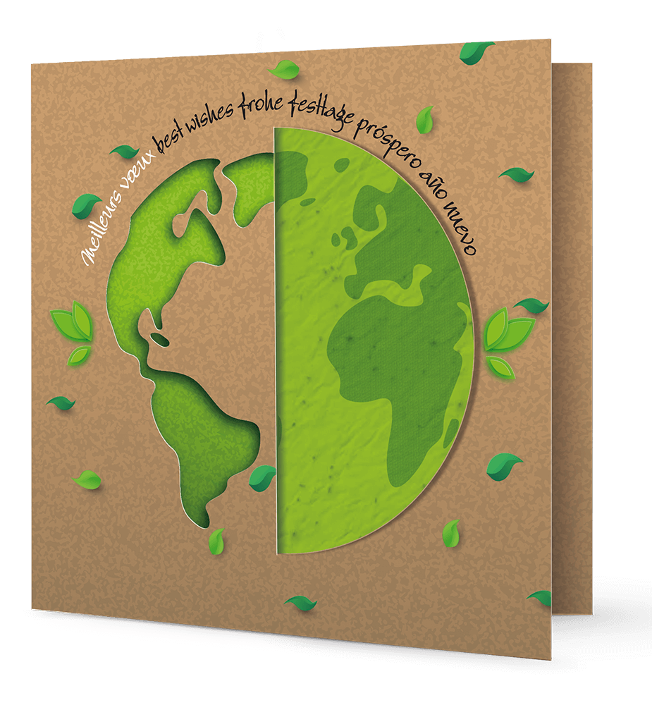 Carte de vœux plantons pour la planète.