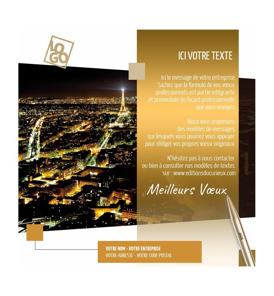 Ecard fixe Paris ville lumière.