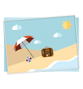 Ecard congés Plage