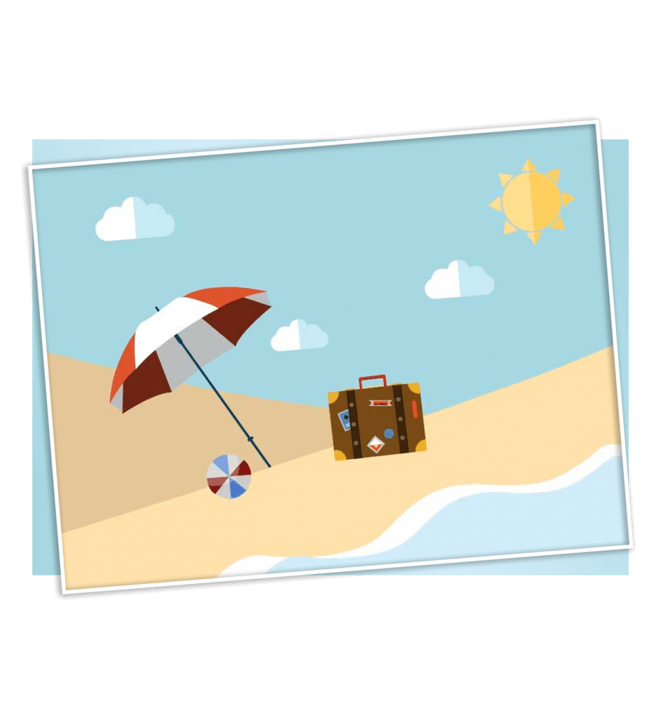Ecard congés Plage