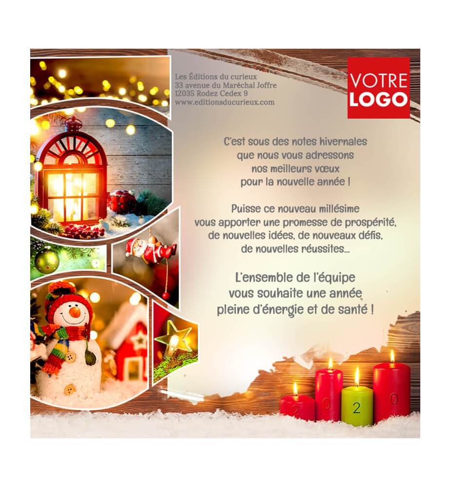 Ecard voeux fixe Noël cocooning, Cartes de voeux virtuelles entreprise