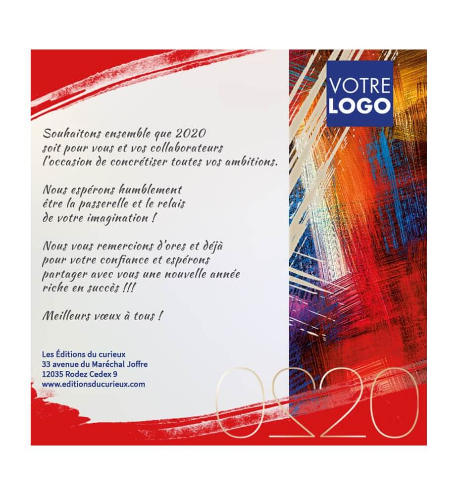 Ecard voeux fixe rouge flamboyant, Cartes de voeux virtuelles entreprise