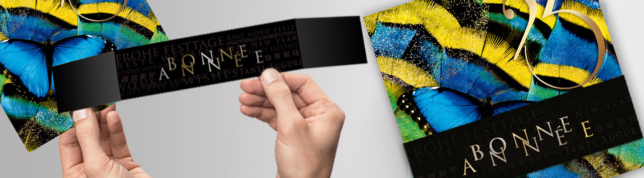 Ruban prestige pour cartes de voeux