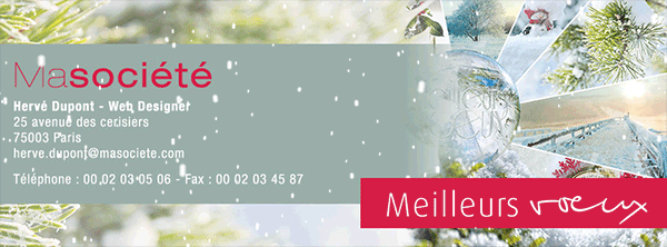 Signature mail animée Beautés enneigées Signature mail animée Beautés enneigées