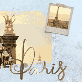 Carte voeux virtuelle professionnelle Paris en or