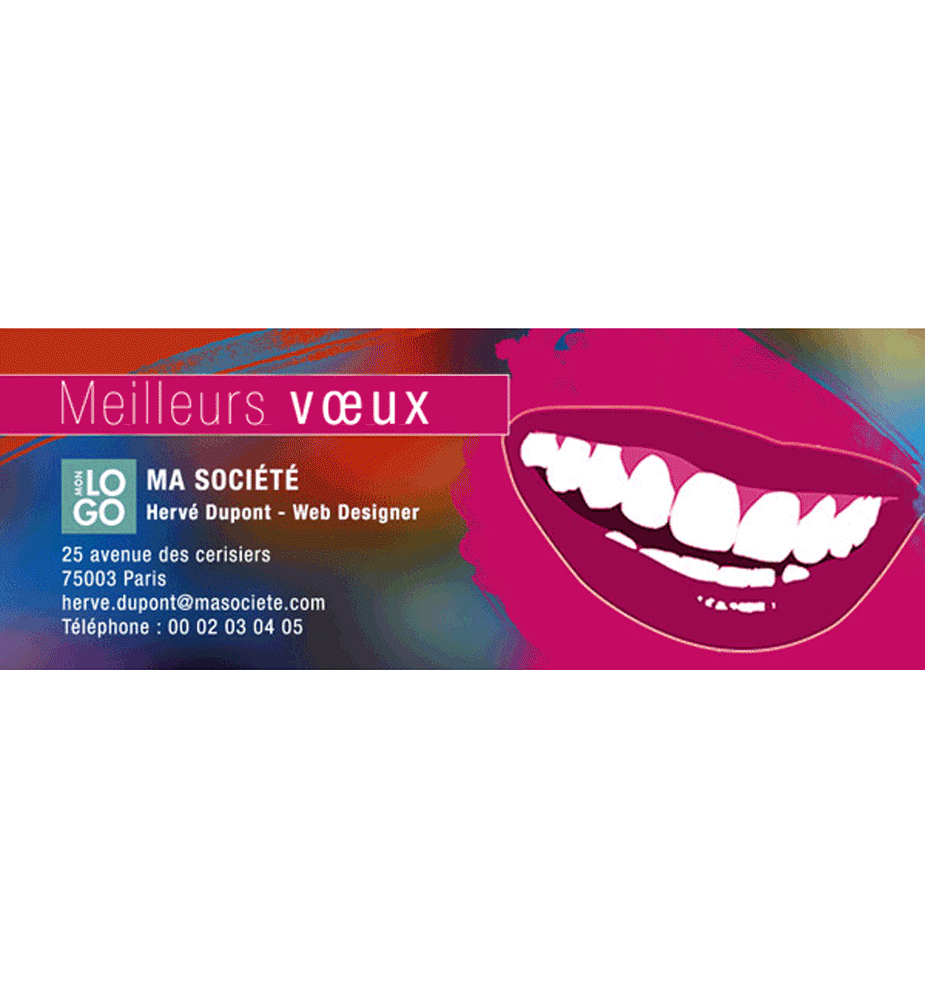 Signature mail animée souriez Signature mail animée souriez